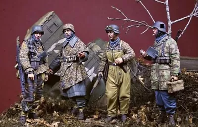 UK Shipping 1:35 Scale Unpainted Resin Figure German Soldiers X4 WW2 #01 • £9.95