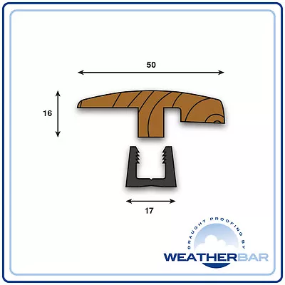 Solid Wood Height Adjustable Flooring Profiles Trims Door Bars & Cover Strips • £17.19