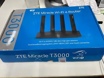 £45.99 • Buy ZTE Ax3000 Pro WiFi 6 Router - ZTE Miracle Broadband Wireless Router