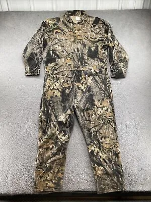 Vintage Mossy Oak Break Up Camouflage Hunting Coveralls Mens SZ 2XL Reg USA Made • $79.99