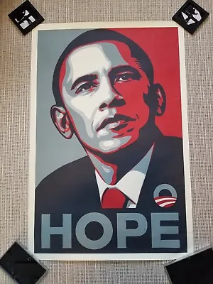 Shepard Fairey Original 24x36 2008 Obama  Hope  Campaign Poster • $1350