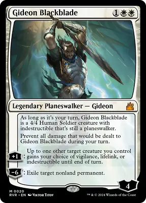 MTG Gideon Blackblade [Ravnica Remastered Near Mint] • £3.49