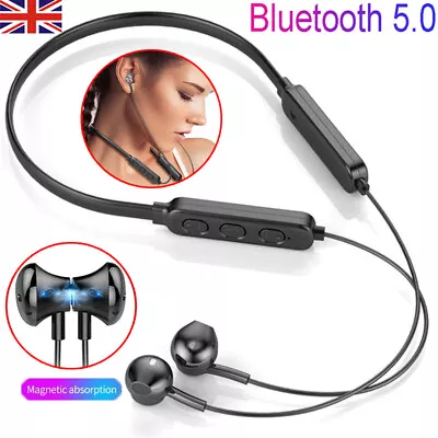 UK Magnetic Earphones Bluetooth Headphones For IPhone 14 13 12 11 Pro Max XS 7 8 • £4.99