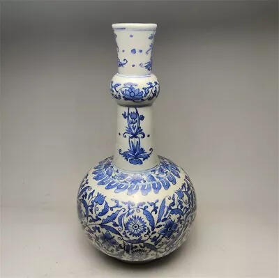 Blue And White Garlic Vase Late Ming And Early Qing Dynasty • $550