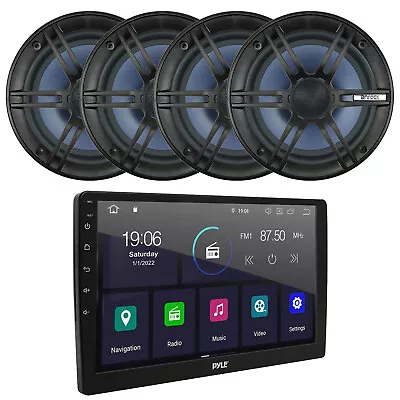 Pyle PLINTBL10 2DIN GPS AM/FM Bluetooth Receiver 4x 6.5  2-Way 120W Speakers • $267.49