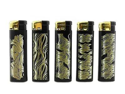 £5.76 • Buy Cricket Lighters Electronic Pack Of 5 Gold