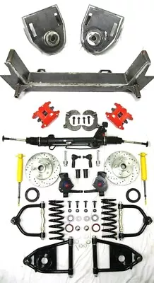 Ford Pickup Truck Mustang II Power Front End Suspension Kit 2  Drop Red Wilwood • $1780