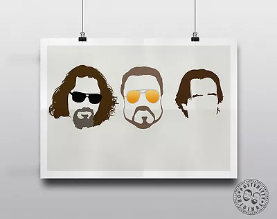 £4 • Buy BIG LEBOWSKI - Minimalist Movie Heads Minimal Movie Poster Posteritty Hair Art