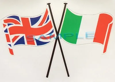 £3.49 • Buy England Italian Flags Car Vespa Lambretta Scooter Camper Van Decal Sticker