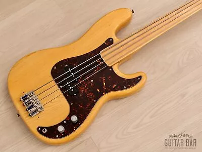 1970s Fernandes Burny Bass FPB-70FL Fretless Maple Board Vintage P Bass Japan • $1599.99