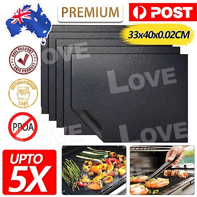 BBQ Grill Mat Reusable Bake Sheet Resistant Meat Barbecue Party • $7.85