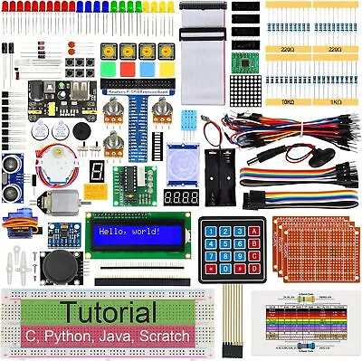 Raspberry Kit Starter Pi 4 B 3 B+ Electronics Programming Solderless Breadboard • $89.66