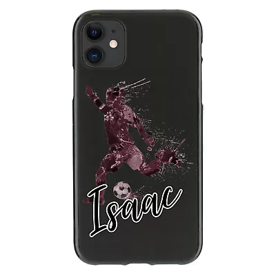 Personalised Initial Phone Case For IPhone 14/13/12/11 Marble Football TPU Cover • £6.49