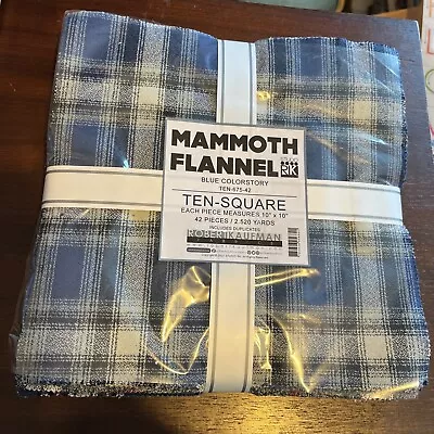 RK ~ Mammoth Flannel ~ Blue Colorstory ~ 10  Precut Squares • $55.25