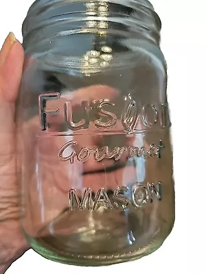 Fusion Gourmet Clear Glass  MASON Jar • $8