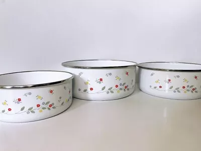 Set Of 3 English Meadow Pattern Lincoware Bowls • £44.33