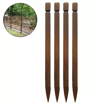 4 PCS Patio Wood Fence Wood Garden Fence Panel Decorative Fences Lawn Fence • £21.39