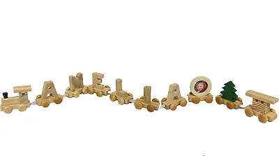 £1.19 • Buy Personalised Wooden Wood Letter Train Alphabet Name Train Set Christening Gift