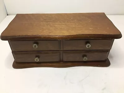 Vintage Wooden Jewelry Box W/drawer • $25