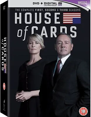 House Of Cards - Season 1-3 [DVD] Brand New & Sealed • £4.95