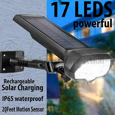 LED Solar Flood Light Motion Sensor Security Spot Wall Street Yard Outdoor Lamp • $14.99