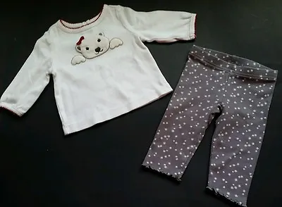 $13.99 • Buy Gymboree Baby Girls Size 3-6 Months Penguin Chalet Polar Bear Shirt Leggings