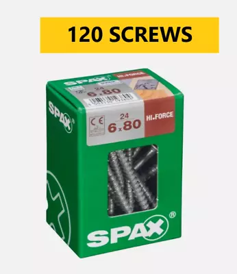 Spax TX Washer-Head Wirox Screws 6 X 80mm Wood Timber Construction  120 Screws • £14.95