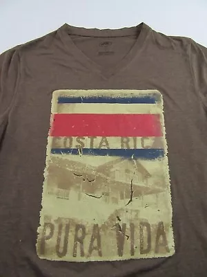 $23.99 • Buy COSTA RICA Pura Vida Central America Tourist Vacation SS V Neck T Shirt Size L