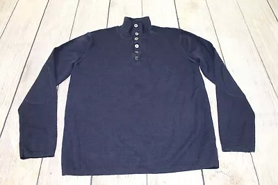 Banana Republic Extra Fine Italian Merino Wool Blue High Mock Neck Sweater XL • $14.99