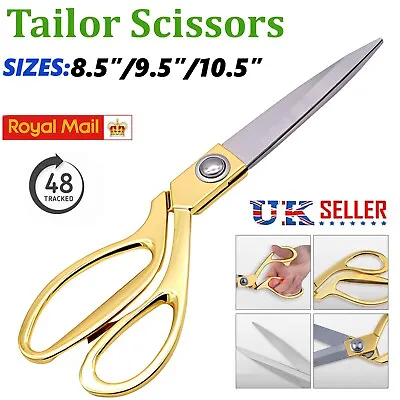 Tailoring Scissor Dressmaking Stainless Steel Shears Fabric Craft Cutting Uk • £4.99