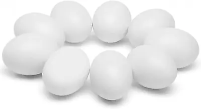 Set Of 9 White Wooden Easter Eggs - High-Quality And Lifelike Decorative Wood Eg • $12.18