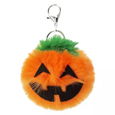  Halloween Jack-O'-Lantern Key Chain Plush Key Ring Pendant Souvenir Car Hanging • $10.64