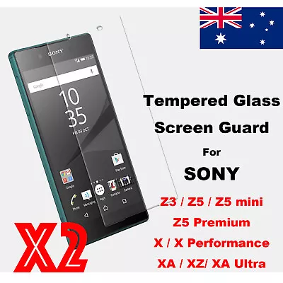 2Pcs Tempered Glass Screen Protector For SONY Xperia X XA Ultra XZ Z3 Z5 Premium • $5.99