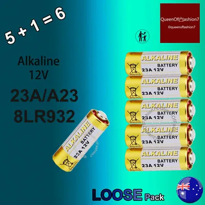 6 X 23A Loose A23/8LR932 12V Powercell Battery Batteries Alarm Remote ( 5 + 1)👍 • $5.77