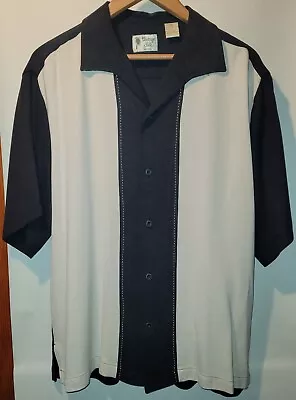 Vintage Silk Brand Shirt 100% Silk Long Sleeve Panel Bowling Button Men's Medium • $24