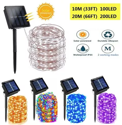 Outdoor Solar Christmas Lights Fairy 200 LED Waterproof Garden Yard Decor Lamp • $7.20