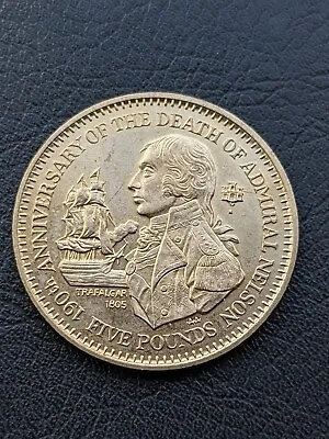 190th Anniversary Of The Death Of Lord Nelson £5 Pound Coin 1995 Gibraltar • £6.99