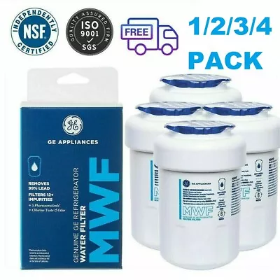 1-4Pack GE MWF New GenuineSealed GWF 46-9991 MWFP Smartwater Fridge Water Filter • $33.68