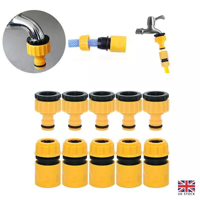 £5.29 • Buy 10x Garden Faucet Hose Pipe Connector Fitting Car Water Hosepipe Tap Adapter UK