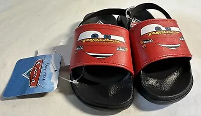 Disney Cars Lightning Mcqueen Sandals Slides Toddler Size 9 10 NWT 9/10 Pixar • $12.99