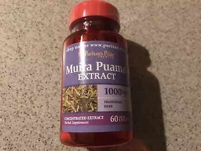 Puritan Pride MUIRA PUAMA EXTRACT 1000mg - 1 Bottle - 60 Capsule / Exp 06/2023 • $9.99