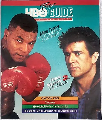 Vintage Sep 1990 HBO Guide Magazine - Mike Tyson Lethal Weapon 2 Next Of Kin • $19