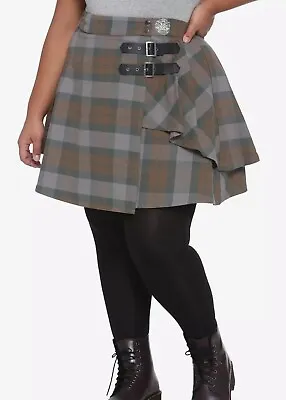 Hot Topic Exclusive Outlander Tartan Plaid Buckle Skirt Plus Size 0 12 Large NWT • $78.95