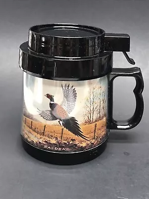 Vintage Thermo-Serv Mug Featuring A Quail Hunting Scene W/ Lid • $14.99