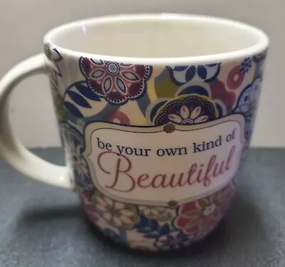 Be Your Own Kind Of Beautiful 14 Oz. Porcelain Coffee Mug Cup Multicolor • £9.65