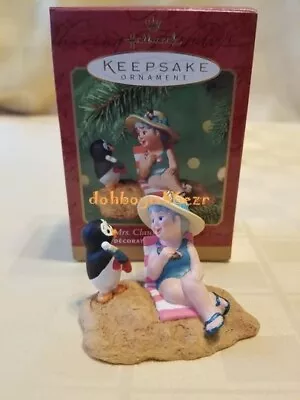 Hallmark 2000 Mrs. Claus's Holiday Beach Penguin Christmas Ornament • $8.99