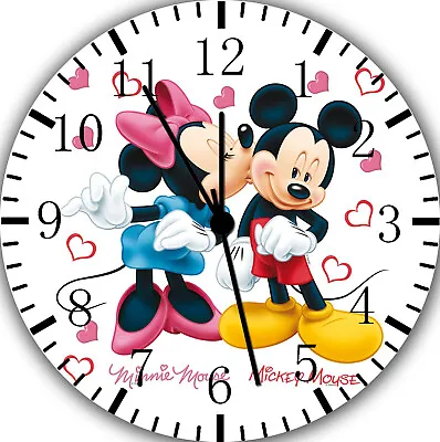 Mickey Minnie Mouse Wall Clock Frameless Silent Nice For Gifts Or Decor G92 • $22.95