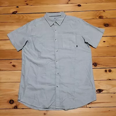 Free Fly Shirt Mens Medium Oxford Green Button Up Short Sleeve Stretch Bamboo • $22.50