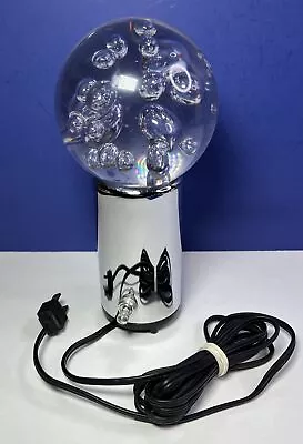 Vintage Fry Plastics International 8.5  Chrome Base Orb Bubble Table Lamp MCM • $99.99