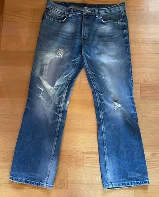 MARC ANTHONY Destress Blue JEANS  Straight Leg Jeans 36/32 • $11